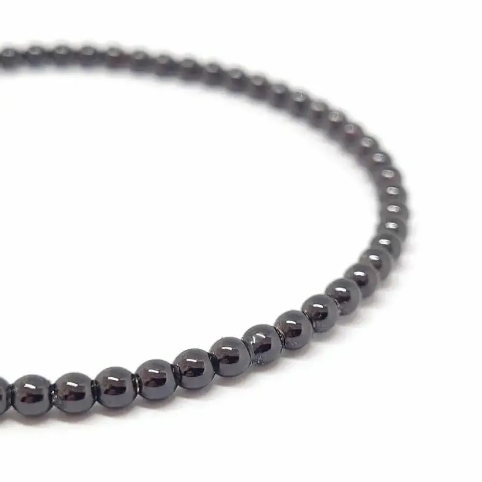 Bracelet boules or noir