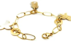 Bracelet Breloques Or jaune Nacre