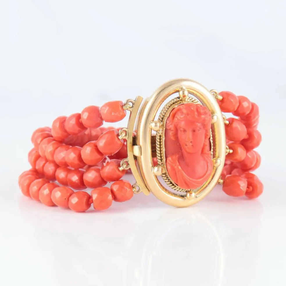 Bracelet Camée Corail