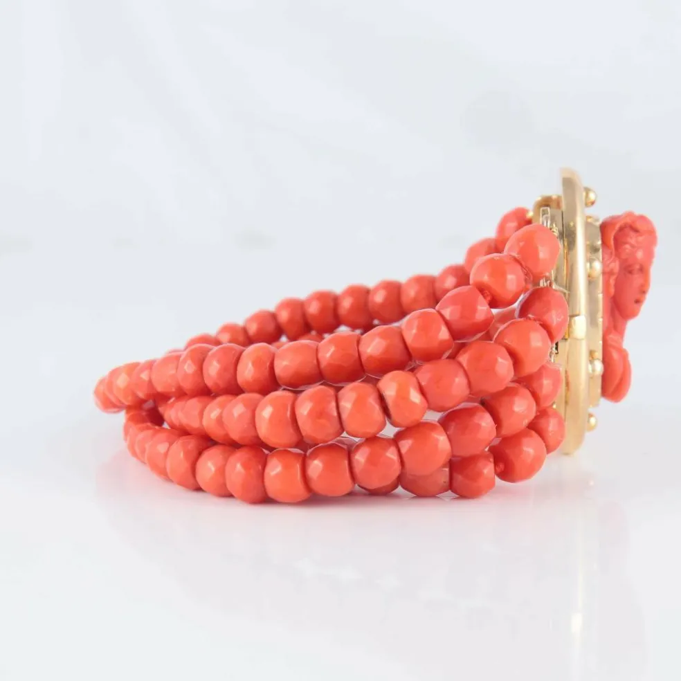 Bracelet Camée Corail