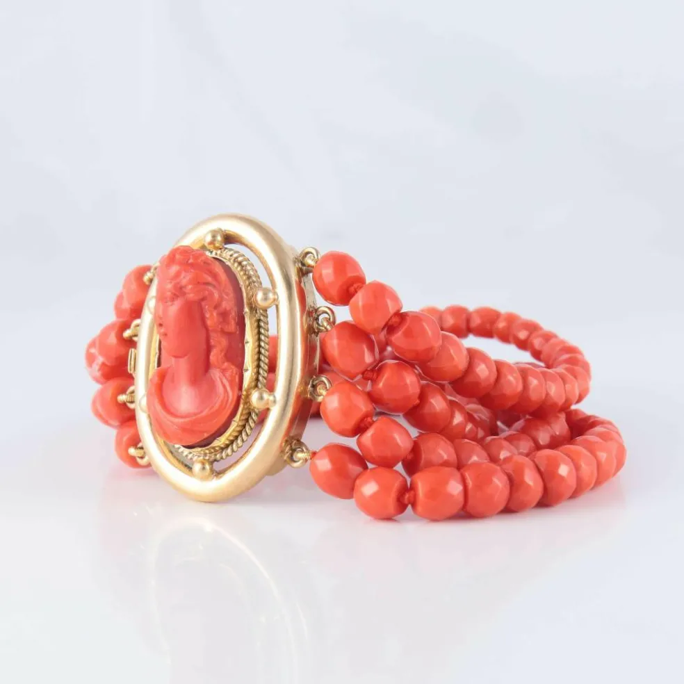 Bracelet Camée Corail