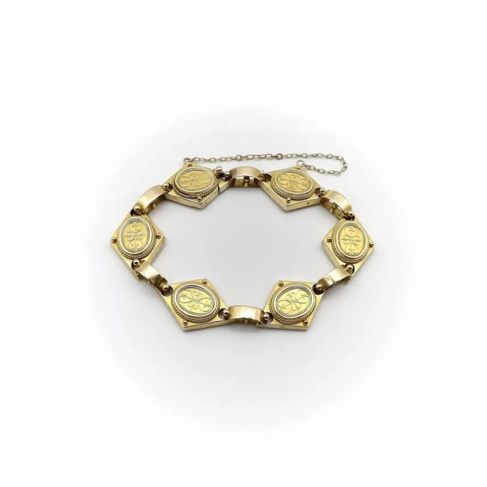 Bracelet cannetille doré style étrusque