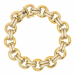 Bracelet Caplain Or jaune, Or blanc