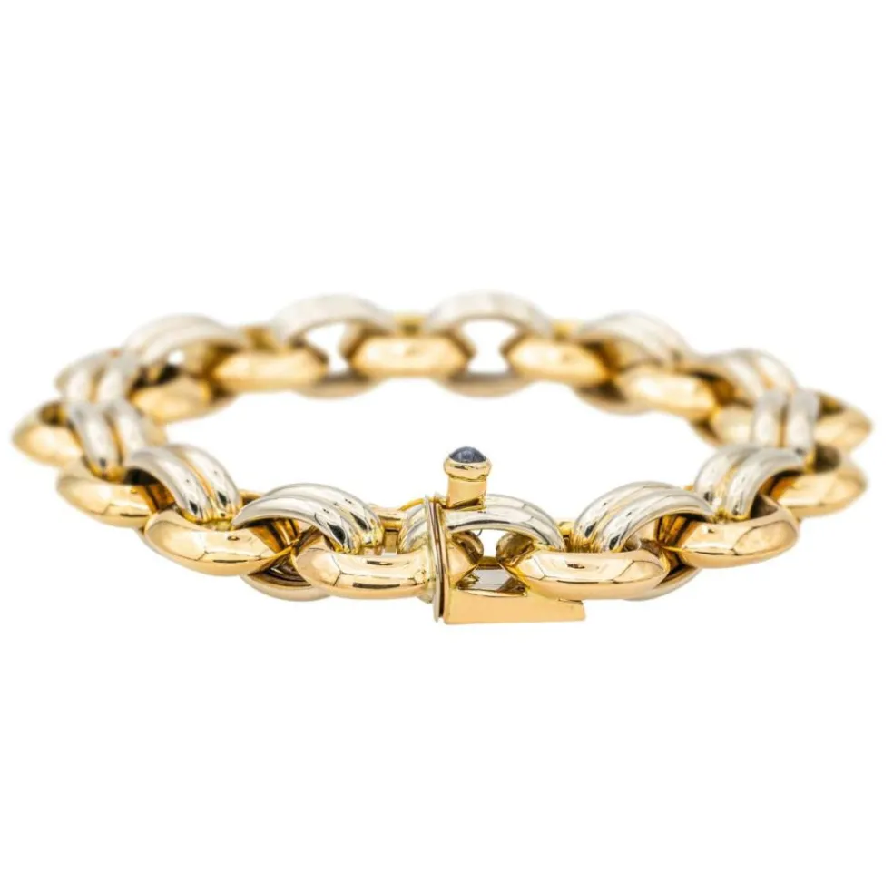 Bracelet Caplain Or jaune, Or blanc