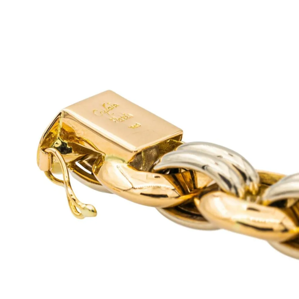 Bracelet Caplain Or jaune, Or blanc