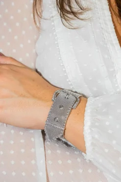 Bracelet Ceinture Or blanc