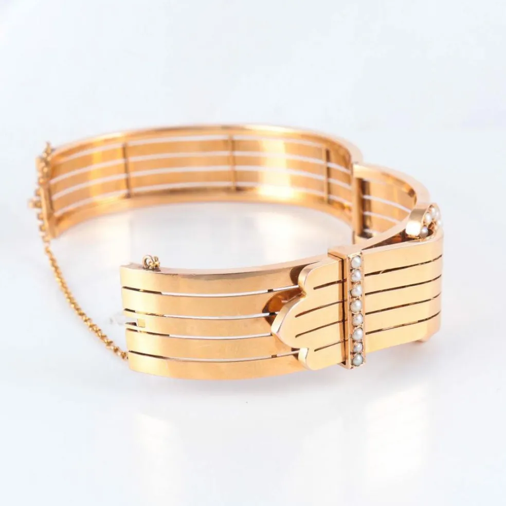 Bracelet Ceinture, Or Jaune & Perles Fines