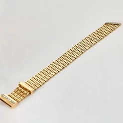 Bracelet ceinture souple or jaune et diamants