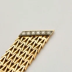 Bracelet ceinture souple or jaune et diamants