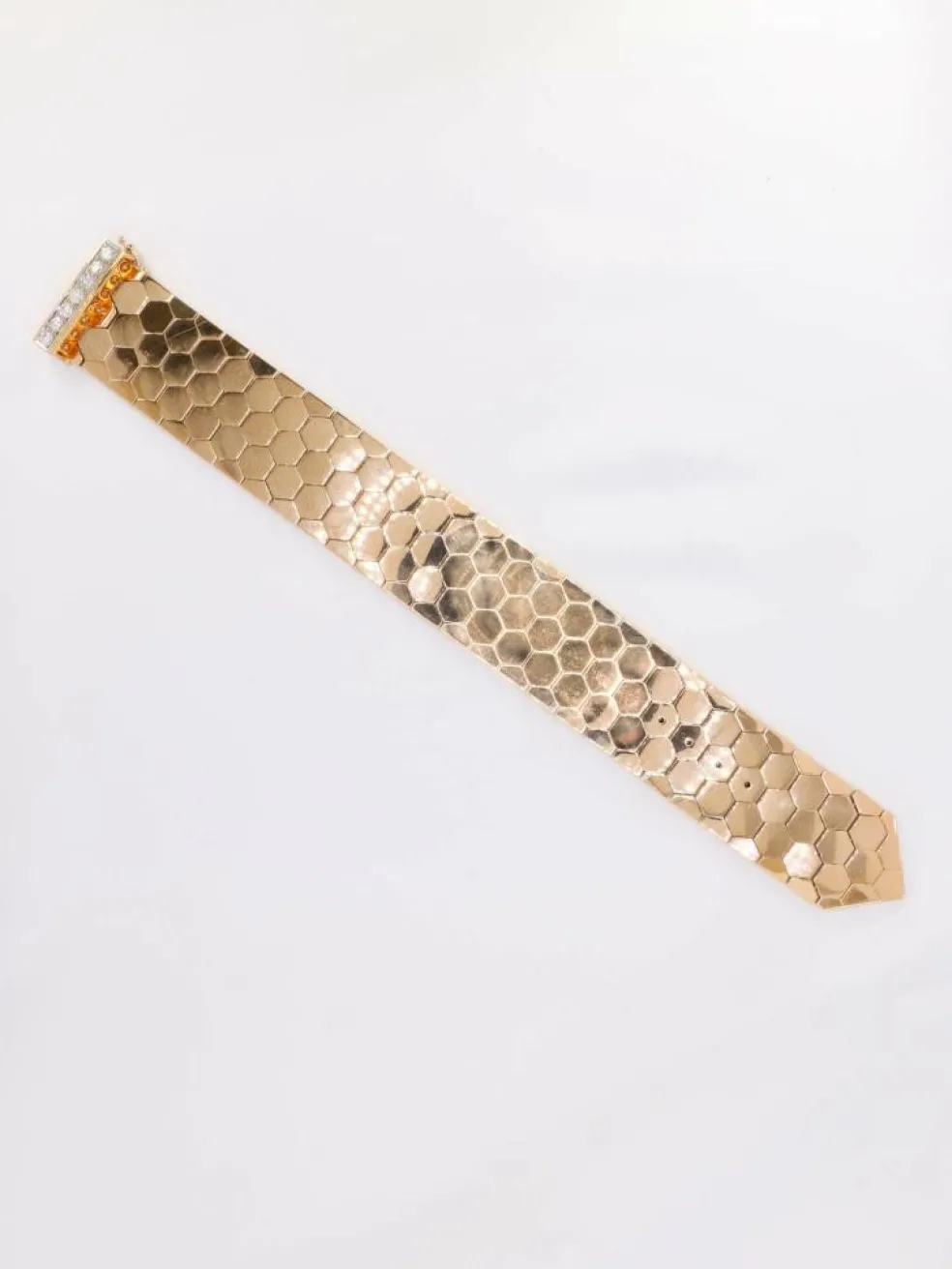 Bracelet ceinture vintage or rose diamants 1.4 ct