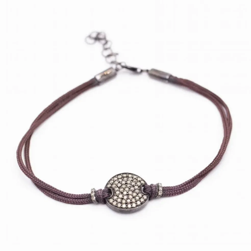 Bracelet champagne en or et diamants