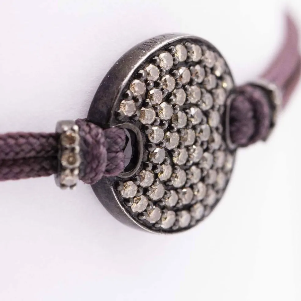 Bracelet champagne en or et diamants