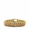 Bracelet chaîne américain en or jaune 18 carats