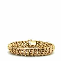 Bracelet chaîne américain en or jaune 18 carats