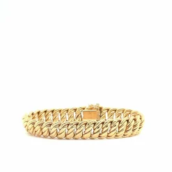 Bracelet chaîne américain en or jaune 18 carats
