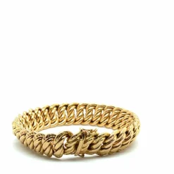Bracelet chaîne américain en or jaune 18 carats