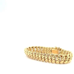 Bracelet chaîne américain en or jaune 18 carats