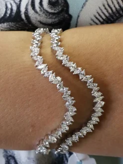 Bracelet cocktail Diamants poires et marquises