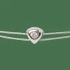 Bracelet coeur en or blanc et diamants