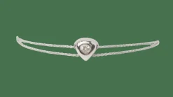 Bracelet coeur en or blanc et diamants