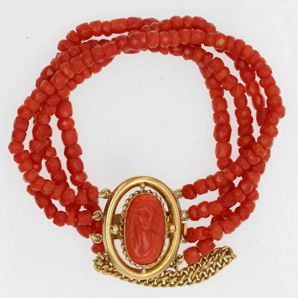 Bracelet corail et or ancien