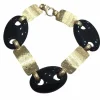 Bracelet corde en or jaune 18 carats et onyx