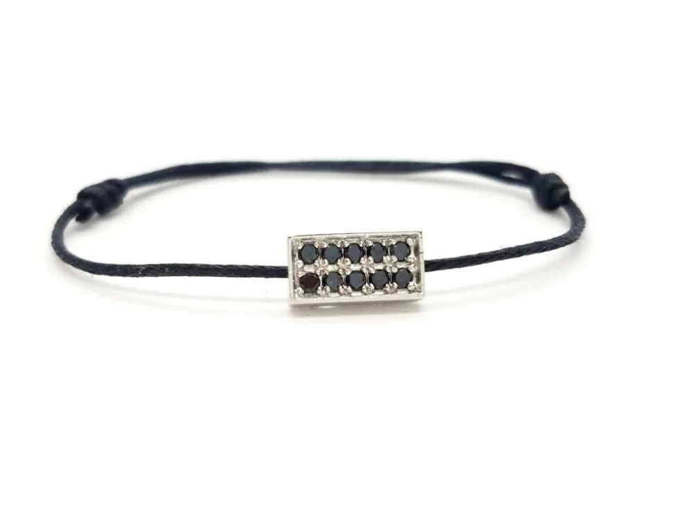 Bracelet Cordon Or blanc Diamant