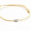 Bracelet Cordon Or blanc Diamant