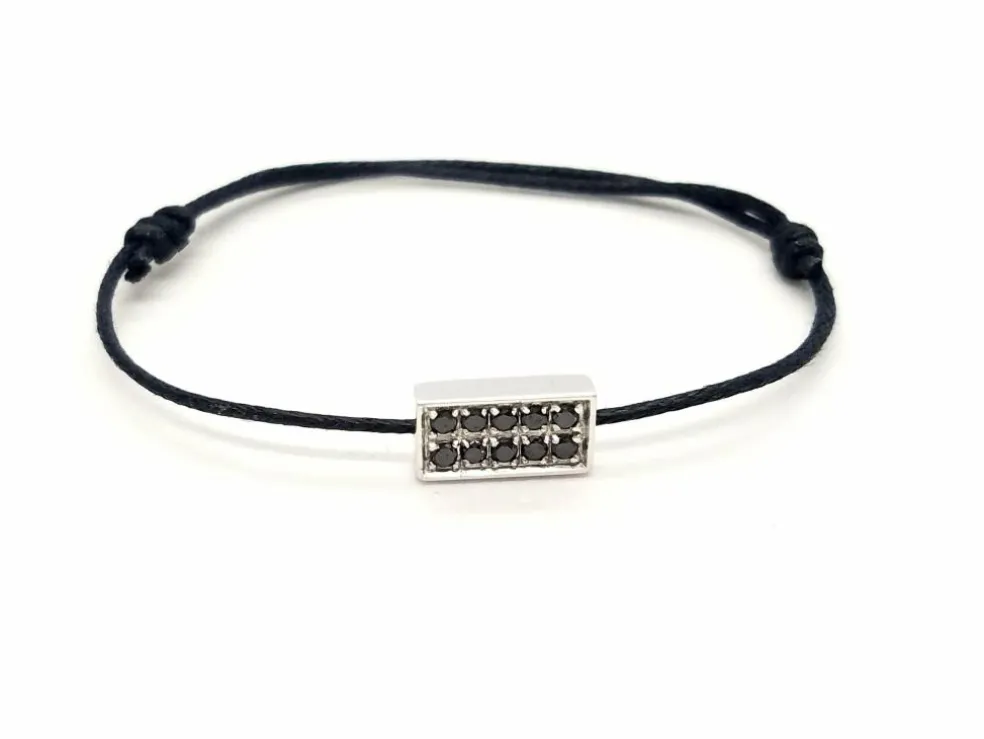 Bracelet Cordon Or blanc Diamant