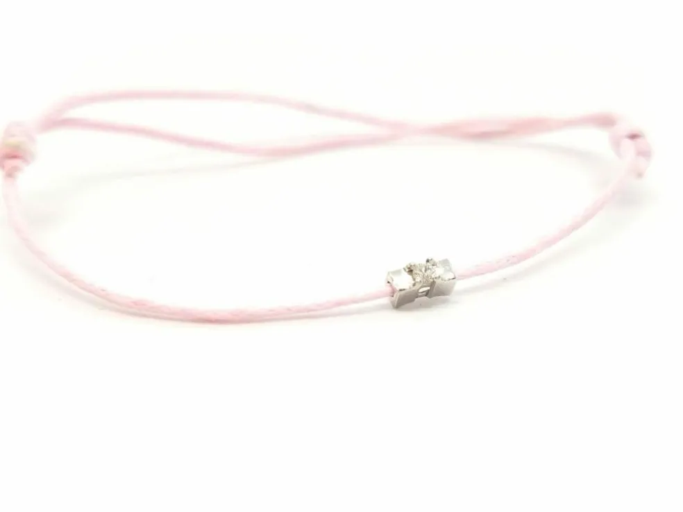 Bracelet Cordon Or blanc Diamant