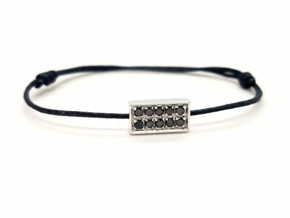 Bracelet Cordon Or blanc Diamant
