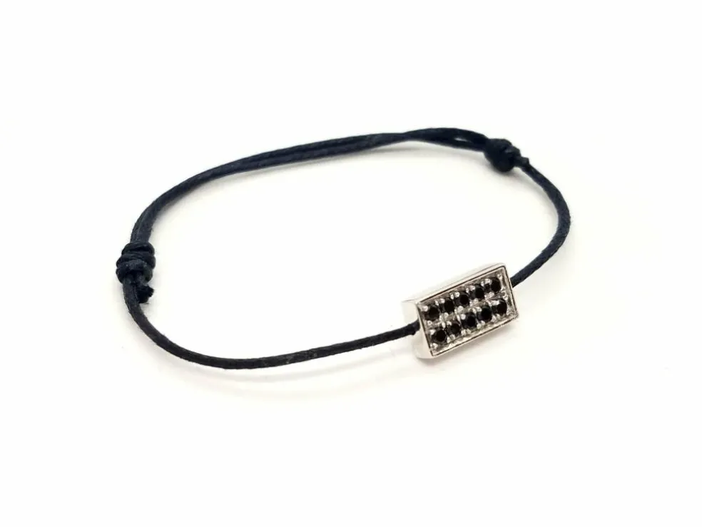 Bracelet Cordon Or blanc Diamant