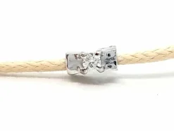Bracelet Cordon Or blanc Diamant