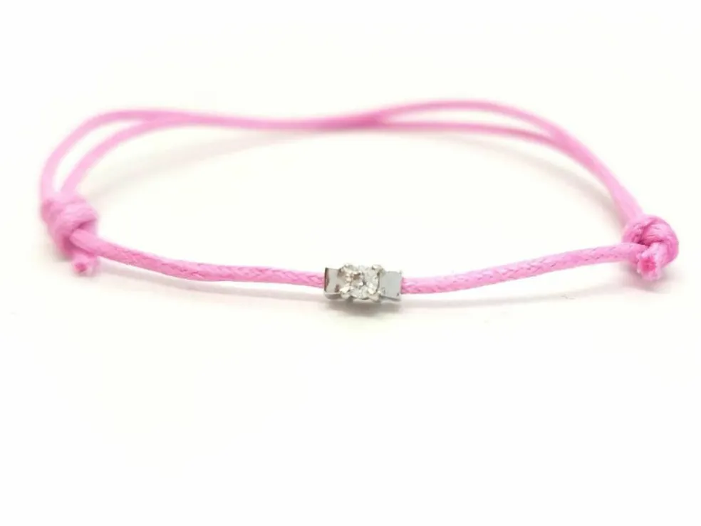 Bracelet Cordon Or blanc Diamant