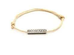 Bracelet Cordon Or blanc Diamant