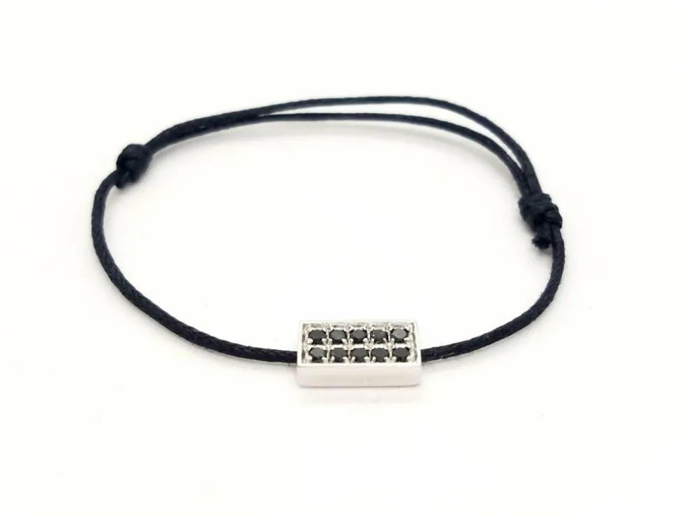 Bracelet Cordon Or blanc Diamant
