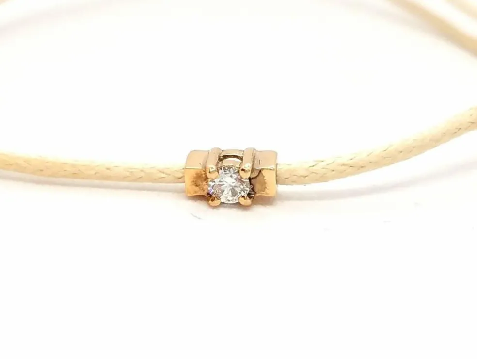 Bracelet Cordon Or rose Diamant