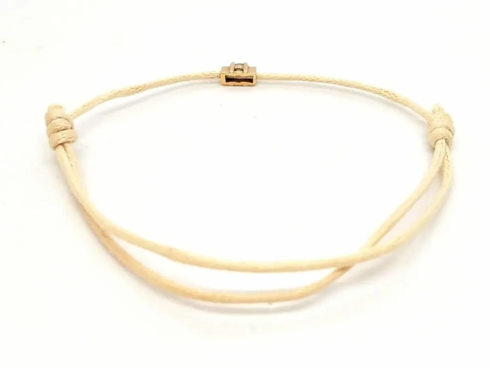 Bracelet Cordon Or rose Diamant