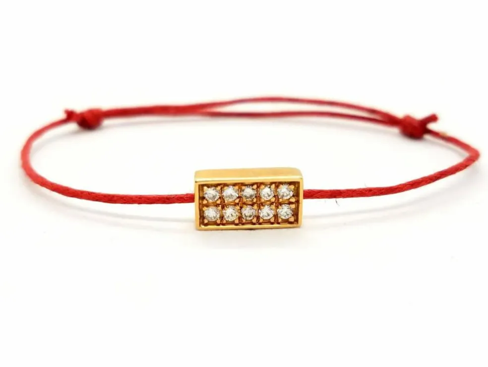 Bracelet Cordon Or rose Diamant