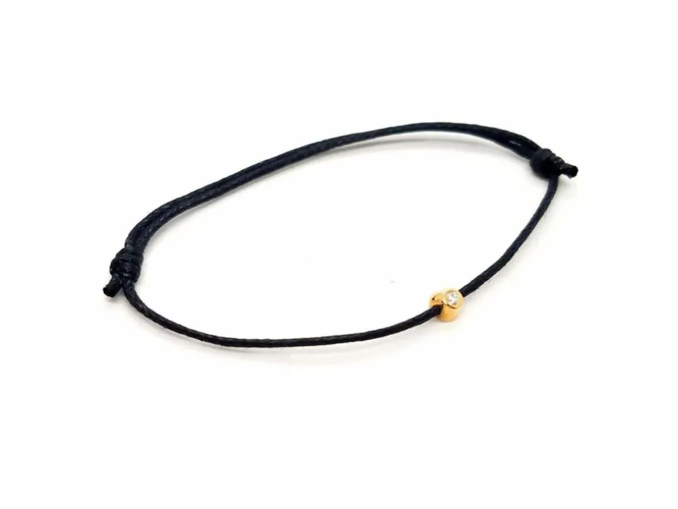 Bracelet Cordon Or rose Diamant