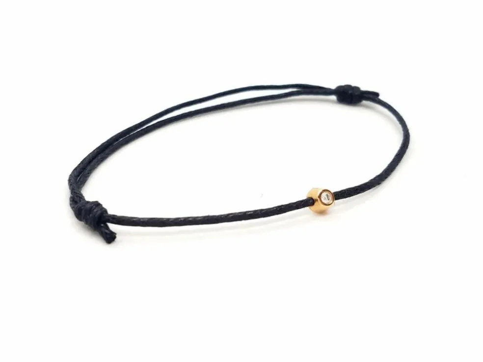 Bracelet Cordon Or rose Diamant