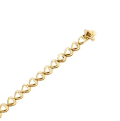 Bracelet cœur or jaune et diamant