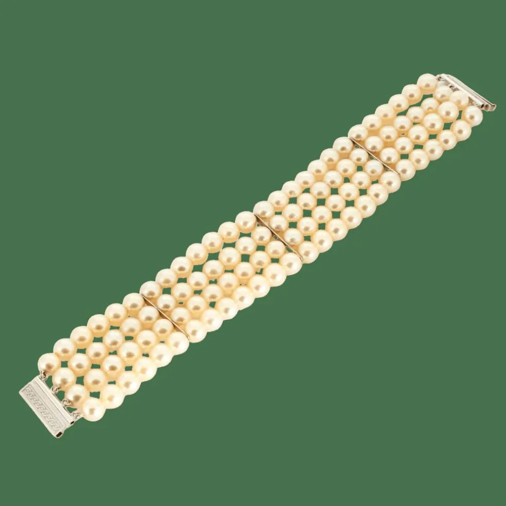 Bracelet de 4 rangs de perles de culture