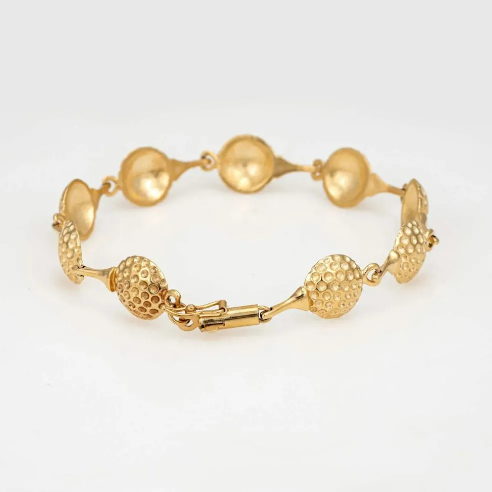 Bracelet de golf Bracelet Yellow Gold Sporting Bijoux Liens d'empilement