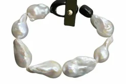 Bracelet de perles de culture brutes
