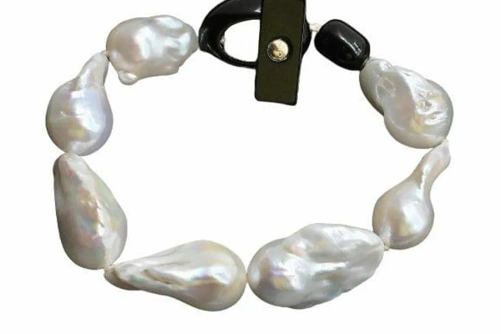 Bracelet de perles de culture brutes