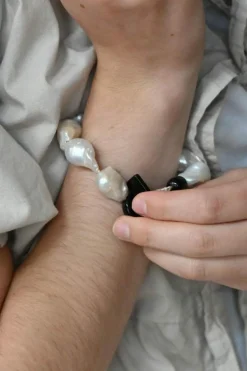 Bracelet de perles de culture brutes