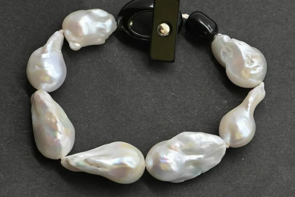 Bracelet de perles de culture brutes