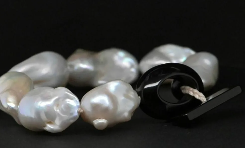 Bracelet de perles de culture brutes