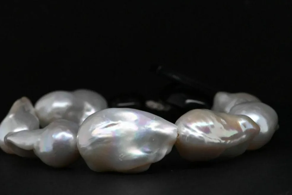 Bracelet de perles de culture brutes